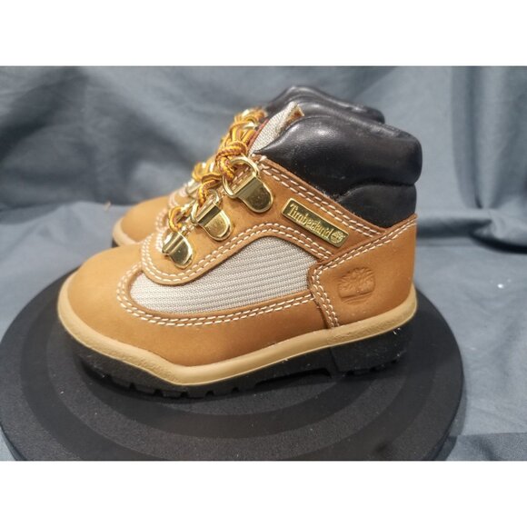 Timberland Toddler Field Boot Mid Wheat Nubuck Premium Black Size 5 NEW NO BOX - Picture 4 of 9